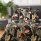 Komplet pościeli Homla Banana Leaf Belaga Poszewka na pościel 160 x 200 cm + 2 poszewki na poduszki 70 x 80 cm z mikrofibry w liście i kwiaty Czarny (5902869989104) - obraz 4