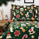 Komplet pościeli Homla Grinchy Poszewka na pościel 220 x 200 cm + 2 poszewki na poduszki 70 x 80 cm z mikrofibry z motywem świątecznym Zielony (5904183858586) - obraz 5
