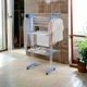 Сушарка для білизни складна триярусна Garment Rack K12-120 Підлогова сушарка з колесами 360° Сушарка для одягу - зображення 8
