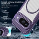 Чехол бампер для Google Pixel 9 противоударный MagSafe AirBag carbon fiber Purple - изображение 3
