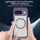 Чехол бампер для Google Pixel 9 противоударный MagSafe AirBag carbon fiber Purple - изображение 5