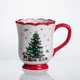 Новогодняя фарфоровая чашка для чая и кофе 450 (мл) New Year CR-1-3 - изображение 1