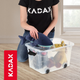 Кошик-органайзер Kadax з кришкою на колесах прозорий 60 л (5903699425879) - зображення 3