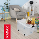 Кошик-органайзер Kadax з кришкою на колесах прозорий 60 л (5903699425879) - зображення 6