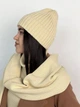 Вязаный женский шарф теплый ART KNIT сливочный, 42х190см 038228 - изображение 2