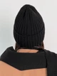 Вязаный женский шарф теплый ART KNIT черный, 42х190см 038225 - изображение 4