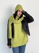 Вязаный женский шарф теплый ART KNIT яблочный, 42х190см 038226 - изображение 6