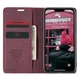 Чехол книжка Caseme с магнитом для iPhone 11 бордовый бумажник - изображение 4