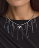 Чокер багатошаровий Fashion Jewelry біжутерія кольє з ланцюжками і серцем сріблястого кольору (SVS) - зображення 1