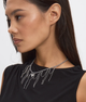 Чокер багатошаровий Fashion Jewelry біжутерія кольє з ланцюжками і серцем сріблястого кольору (SVS) - зображення 2
