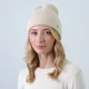 Шапка женская LuckyLOOK Бини ВЕЛМА 863-835 Молочный (2933534863835) - изображение 3