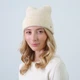Шапка женская LuckyLOOK Бини с ушками ДАНАЯ 873-421 Молочный (2933534873421) - изображение 3