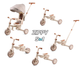 Rowerek trójkołowy Milly Mally Zippy Beige 6378 (5907090700429) - obraz 10