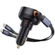 Автомобильное Зарядное Устройство Baseus Enjoyment Pro Car Charger C+Retractable C & iP Cable 60W black - изображение 5