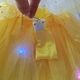 Праздничная юбка с LED-подсветкой, жёлтая — 3 слоя фатина, светящаяся юбка для девочки, рост 116-140 см - изображение 2