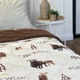 Ковдра полуторна відкрита двостороння з вовни Arda Pure Wool 21445 150х210 см шоколадна 5149165 - зображення 3