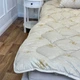 Одеяло полуторное закрытое зимнее из шерсти Leri Max Pure Wool 21500 150х210 см бежевое 5150422 - изображение 4