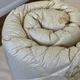 Одеяло полуторное закрытое зимнее из шерсти Leri Max Pure Wool 21500 150х210 см бежевое 5150422 - изображение 5