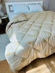 Одеяло полуторное закрытое зимнее из шерсти Leri Max Pure Wool 21503 150х210 см бежевое 5150425 - изображение 1