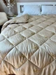 Одеяло полуторное закрытое зимнее из шерсти Leri Max Pure Wool 21503 150х210 см бежевое 5150425 - изображение 5