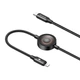 Кабель Mcdodo CA-5680 USB-C → Lightning + беспроводная зарядка для Apple Watch, 1,5 м (чёрный) - изображение 3