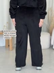 Брюки женские велюровые широкие Merlini Пецолла 600001261 2XL-3XL Черные (600001261_3) - изображение 2