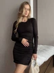 Жіноча еластична міні сукня на затяжках Uaclothes 42-44 Чорний (like35491-159111349) - изображение 2