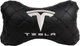 Подушка на подголовник автомобиля EVAtech ECO 27 х 16 см Tesla черный ромб с черной нитью (SPCRBBV040) - изображение 1