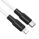 Кабель Hoco X21 Plus Silicone PD charging data cable for Lightning 1m Black & White - изображение 1