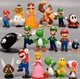 Набір Фігурок Супер Маріо Super Mario Bros Луїджі Йоші Жаба Ослик Luigi Yoshi Toad Donkey 18 шт герої гри 3-7 см - зображення 2