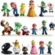 Набір Фігурок Супер Маріо Super Mario Bros Луїджі Йоші Жаба Ослик Luigi Yoshi Toad Donkey 18 шт герої гри 3-7 см - зображення 3