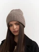 Шапка-біні із широким відворотом One size Коричнева - зображення 1