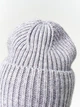 Шапка-бини с широким отворотом One size Серая - изображение 5