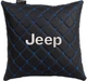Подушка в авто EVAtech ECO 30 x 30 см Jeep черный ромб с синей нитью (SPSCSBLV014) - изображение 1