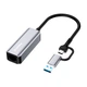 Адаптер USB-C + USB A to RJ45 Ethernet 1000Mbps ColorWay (CW-AD-CRG) - изображение 1