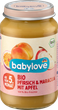 Фруктовое пюре из персика, маракуйи и яблока, для детей с 5 месяцев, TM Babylove, 190 грамм - изображение 1