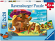 Пазл Ravensburger Ведмедики на канікулах 2 x 24 елементи 12004046 (4005555040460) - зображення 1