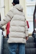 Женское дутое прорезиненное пальто с капюшоном Zara экрю XXL 3046/236/712 - изображение 5