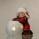 Новогодняя фигурка с подсветкой Девочка со снежным шаром из фарфора 12×7×12 (см) новогодний декор для SRLD_280 - изображение 2