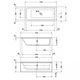 Ванна акрилова Duravit D Code 170х75 злив по центру - изображение 3
