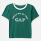Футболка хлопковая короткая женская GAP 767809291 XL Зеленая ( 1159846268) - изображение 4