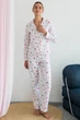 Пижама Forli Пижамный костюм из фланели с брюками Rose Galaxy XS Белый FL0057-25-69_XS - изображение 1