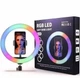 Кольцевая LED лампа RGB MJ26 26см.1 крепление на телефон USB - изображение 1
