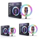 Кольцевая LED лампа RGB MJ26 26см.1 крепление на телефон USB - изображение 2