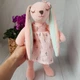 Мягкая игрушка кролик в розовом платье, 35 см, розовый - изображение 3