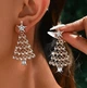 Сережки с подвесками Елочки jeweston Золотистые - изображение 6