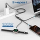 Кабель Promate Fusion-CCW USB-C to 100W 2хUSB-C /5W Apple Watch Charger 1.4 м Black (fusion-ccw.black) - изображение 2