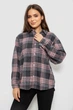 Рубашка женская в клетку, цвет серо-персиковый, XL, 244R1070-2 - изображение 1