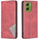Чехол-книжка с кармашками UniCase Geometric Pattern для Motorola Moto G06 - Red - изображение 1