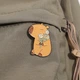 Значок (пин) BROCHE брошь бижутерия Животные Капибара с букетом коричневый BRGV114579 - изображение 5